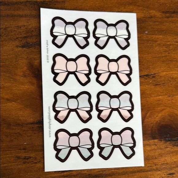 Simply Gilded Assorted Bow Stickers bundle of 5 sheets NEW - Picture 2 of 7